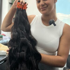 INDONÉSIO ONDULADO CASTANHO 65cm